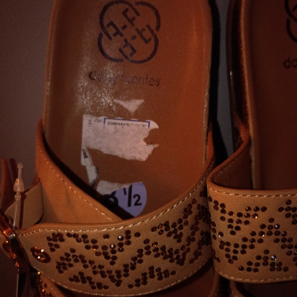 Daisy Fuentes Brown Embellished Sandals - Picture 2 of 2